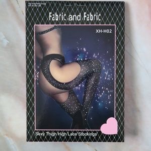 Rhinestone Sparkle Fishnet Stockings High Lace